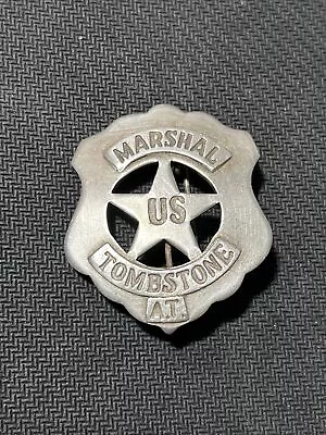 Marshal Tombstone A.T. Western Badge Pin Obsolete Whiskey Girls • $14.95