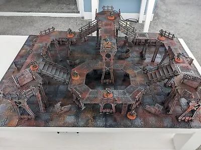 FULLY PAINTED Warhammer 40k/30K Kill Team Necromunda Full Board Scenery Terrain • £289.95