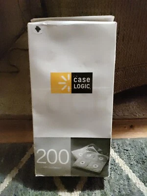 $25.50 • Buy Lot Of 2New Case Logic 25 Pro Sleeves 2 Sided STORAGE FOR 200 CD DVD Ring Binder
