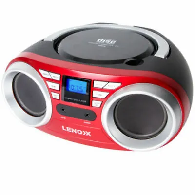 Lenoxx Red Portable Boombox CD CD-R/CD-RW Player Speaker/FM Radio/Aux In 3.5mm • $67