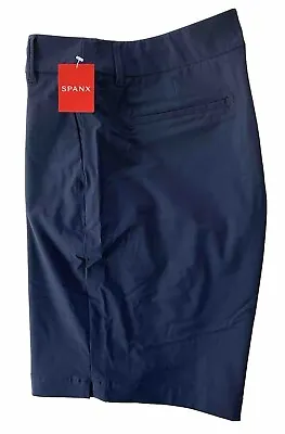 Spanx Womens 10  Sunshine Shorts Pull On Stretch Pockets 50214R Solid Navy S M L • $36