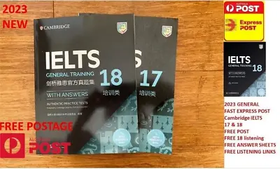 2023 The Newest Cambridge IELTS Books 17&18 General And Academic Both • £30.68