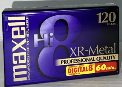 Maxell Hi-8 XR-Metal 8MM Camcorder Video Tapes 60 Min Sealed • $13