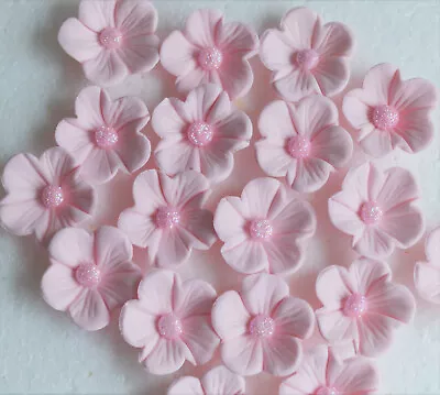 24 Edible Pink Blossom Birthday Cake Flowers. Edible Pink Wedding Cake Flowers. • £9.95