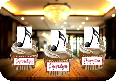 £3.99 • Buy Musical Note 12 Edible STANDUP Cake Toppers Decoration Birthday Music Singer Fun
