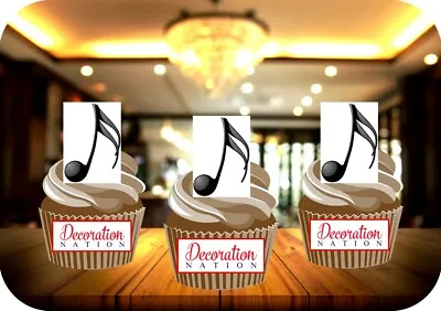 Musical Note 12 Edible STANDUP Cake Toppers Decoration Birthday Music Singer Fun • £3.79