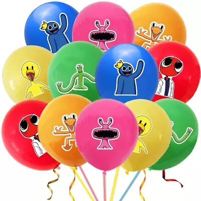 Rainbow Friends Latex Balloons Kid Colorful Birthday Party Decorations 12 *12pcs • £4.95