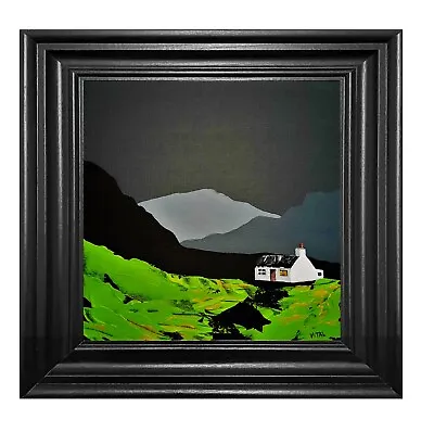 Stunning Original Scottish Highlands Contemporary Painting Professionally Framed • £289