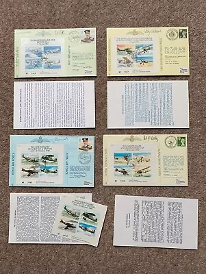 4 RAF Signed Commemorative Stamp Covers. Complete With Information Cards. • £6