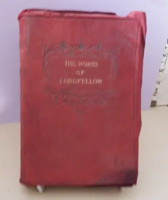 The Poetical Works Of Longfellow - Oxford Edition 1912 - Red Leather Binding • £4.75