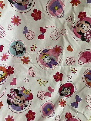 Disney Junior Minnie Mouse Toddler Bed Flat Sheet Fabric • $9.49