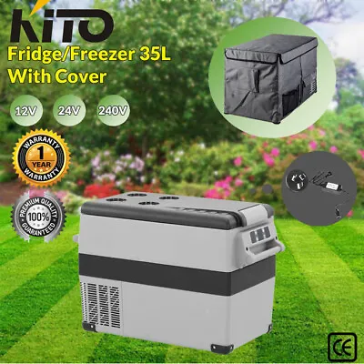 KITO 35L Portable Fridge Freezer With Cover Cooler Camping Car Boat Home Caravan • $299