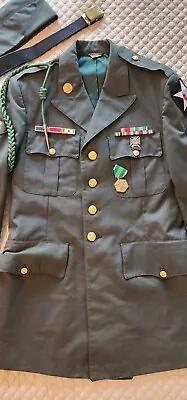 5pc United States Army Military Dress Uniform Jacketpantsshirthatbelt 34r • $100.40