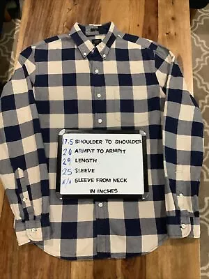 J Crew Oxford Button Down Shirt Men's M Plaid Slim Fit  • $14