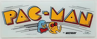 PACMAN Marquee Midway Logo Screen Printed ON GLASS!  - PA EXCLUSIVE! • $120