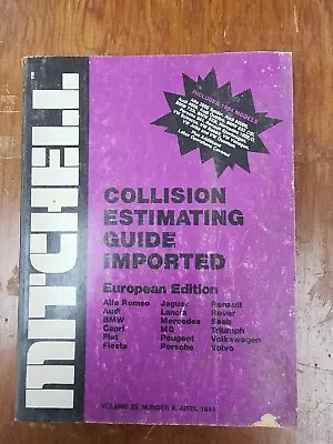 Mitchell Collision Estimating Guide European Models 1984 • $20