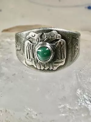 Two Headed Phoenix Ring Southwest Turquoise Masonic 32 Degree Size 9.5 Band Ster • £345.52