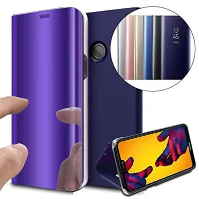 Protective Bumper Case For Huawei P8 Lite 2017 Mirror  Kickstand Purple  • £4.99