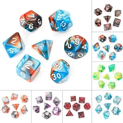 $4.98 • Buy 7pcs/Set Acrylic Polyhedral Dice For TRPG Board Game Dungeons And Dragons D4-D20