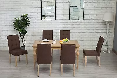 Oliver Smith Roosevelt Collection 7 Piece Dining Set With Dark Brown Chairs • $480
