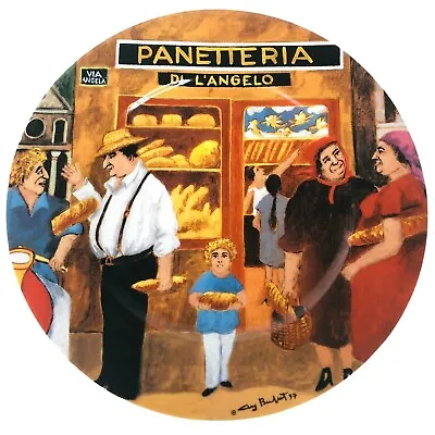 Williams Sonoma Tuscan Storefronts Panetteria Dinner Plate Guy Buffet Germany • $27.95