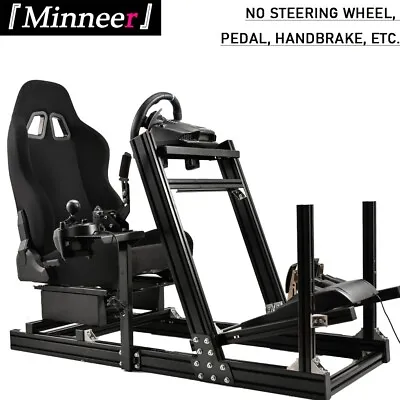 Minneer Professional Grade Racing Simulator Cockpit With Black Seat Fit Logitech • £659.99