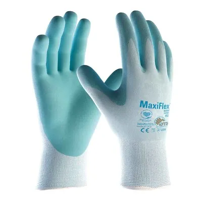 2 X Maxiflex 34-824 Active Gardening Lightweight Palm Coated Knitwrist Gloves • £23.99