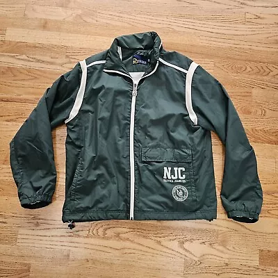 Vintage Nautica Jeans Co Jacket Windbreaker NJC Logo Green Classic Size M  • $39.95