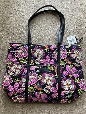 Vera Bradley Large Go Round Tote W/Inner & Outer Pockets Pirouette Pink NWT • $64.99