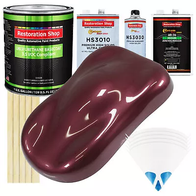 Vintage Burgundy Metallic Prem Gallon Kit Low VOC URETHANE BASECOAT Car Paint • $436.99