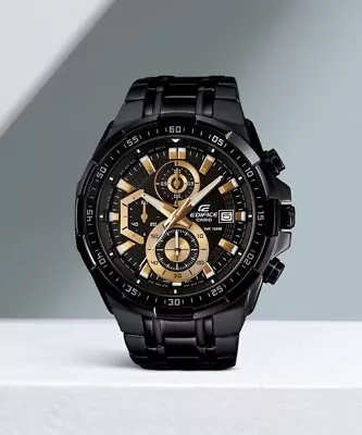 CASIO EDIFICE EFR-539BK-1AVUDF - EX187 Black Chronograph - Men's Watch Brand New • $78