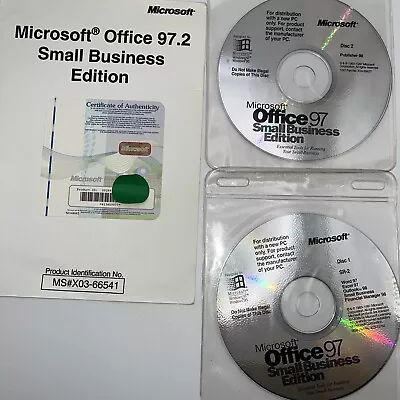 Microsoft Office 97.2 Small Business Edition Opened 2 Disks • $9.99