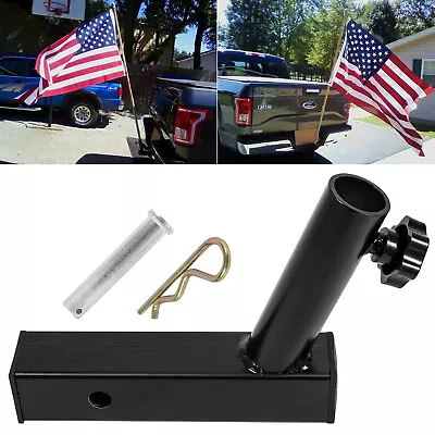 $28.99 • Buy Upgrade 2” Receiver Hitch Mount Flag Pole Holder For SUV RV Truck Camper Trailer