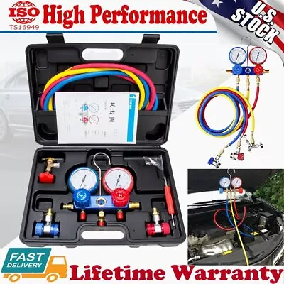 3 Way Manifold Vacuum Gauge Kit  A/C AC HVAC  Set • $49.59