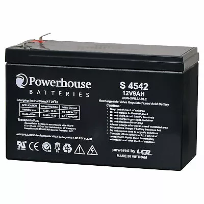 Powerhouse 12V 9Ah Sealed Lead Acid (SLA) Gel Battery 4.8mm/F1 • $44.95