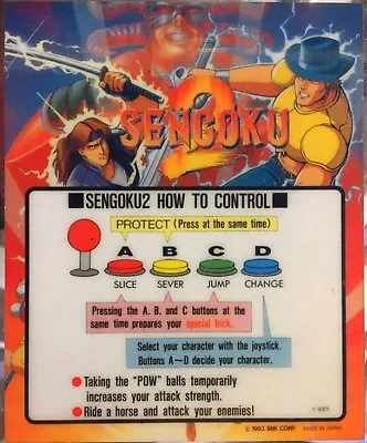 Sengoku 2 Neo Geo Mini Arcade Marquee • $9.95