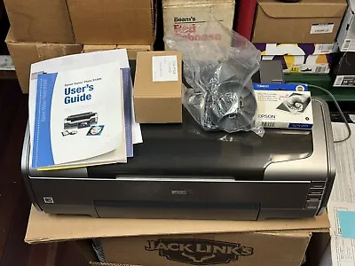 TESTED/READ Epson Stylus Photo R1800 Photo Inkjet Printer W/ Manual + Ink Supply • $260