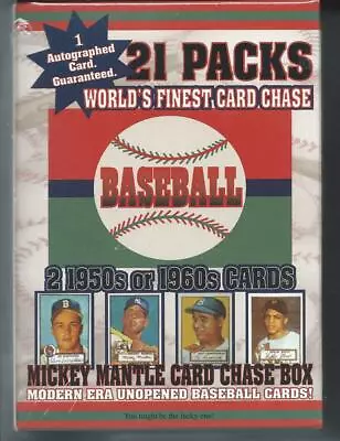 1952 Mantle Card Chase Box- 21 Packs + Autograph Card + 2 1950/60's Cards • $110