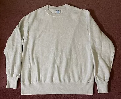 EXCELLENT CONDITION Vintage Mens Champion White/Light Gray Reverse Weave Sweater • $49.99