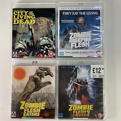 Fulci Zombie Flesh Eaters / Living Dead - Blu Ray Bundle X4 • £8.50