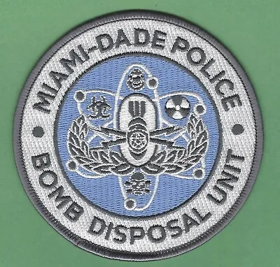 Miami Dade County Florida Police Bomb Disposal Unit Shoulder Patch • $8