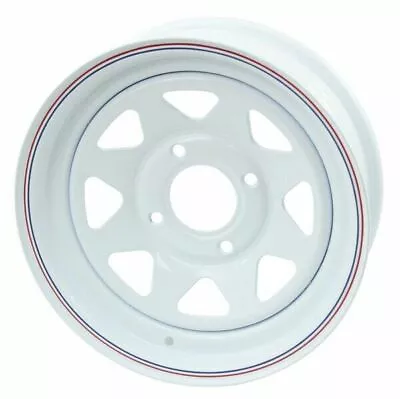 Empi 10-1005 Vw Baja Bug 15X8  4 Lug White Steel Spoke Wheel 2  Back Space • $199.95