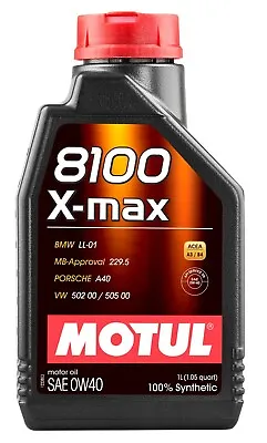 Motul 8100 X-MAX 0W40 - 1L - Fully Synthetic Engine Motor Oil • $19.95