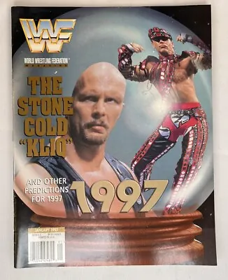 WWF Magazine January 1997 Stone Cold HBK Sunny Poster • $11.99