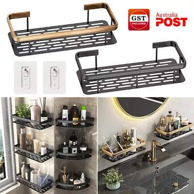 1/2x Self Adhesive Shower Shelf Bathroom Shower Caddy Rack Storage Organiser • $14.43