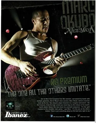 2012 IBANEZ RG Premium Electric Guitar MARC OKUBO Veil Of Maya Magazine Ad  • $8.95