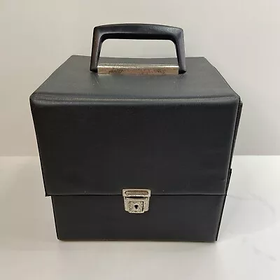 Vintage Black 7” Vinyl Single Record Box Carry Case • £9.99