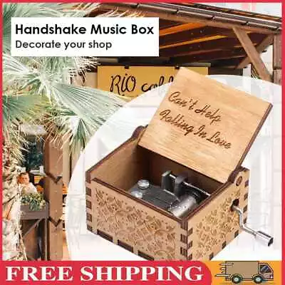 Can'T Help Falling In Love Wooden Carving Music Box Romantic Birthday Gifts UK • £4.67