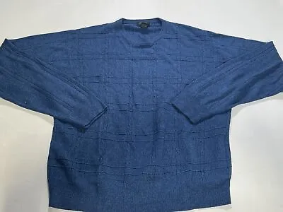 Mens Donald Lenz Navy Blue Cardigan Sweater Medium M EUC • $24.99