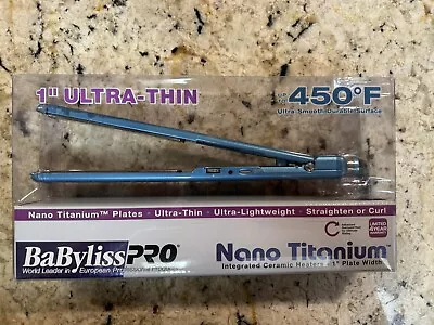 BaByliss PRO Nano Titanium Mini Hair Straightening Iron - Blue • $55